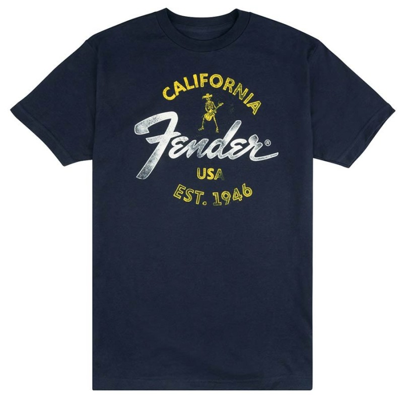 Camiseta tie-dye Fender mostaza XXL