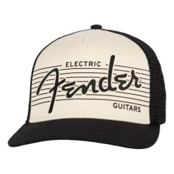 Gorra Fender eléctrica negra/crema