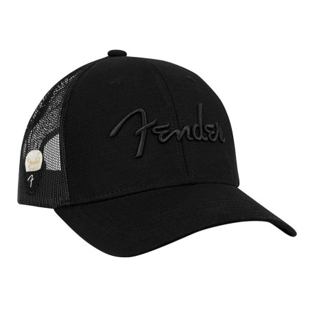 Gorra Fender con cierre negra