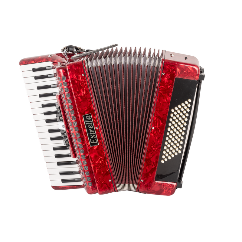 ACORDEÓN ESTRELLA 34/72 ROJO | MÚSICA BILBAO