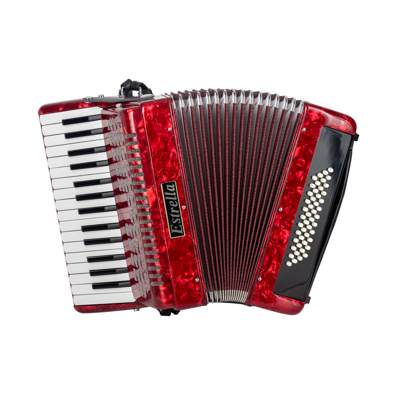 ACORDEÓN ESTRELLA 34/60 ROJO | MÚSICA BILBAO