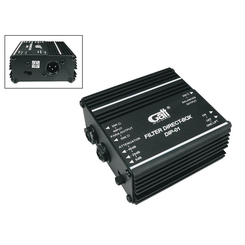 Caja DI pasiva con salida paralela Gatt Audio | MÚSICA BILBAO
