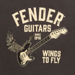 Camiseta Wings To Fly Fender vintage negra S