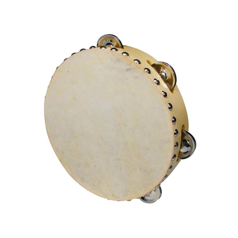 Pandereta parche cuero Hayman 8pg 5 sonajas | MÚSICA BILBAO