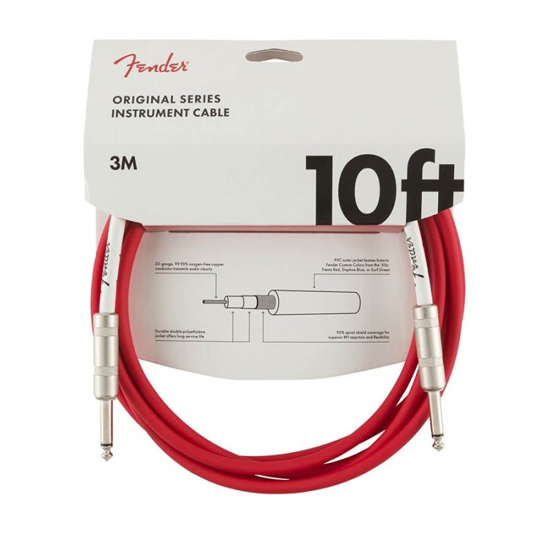 Cable jack/jack Fender 3m rojo fiesta