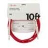 Cable jack/jack Fender 3m rojo fiesta