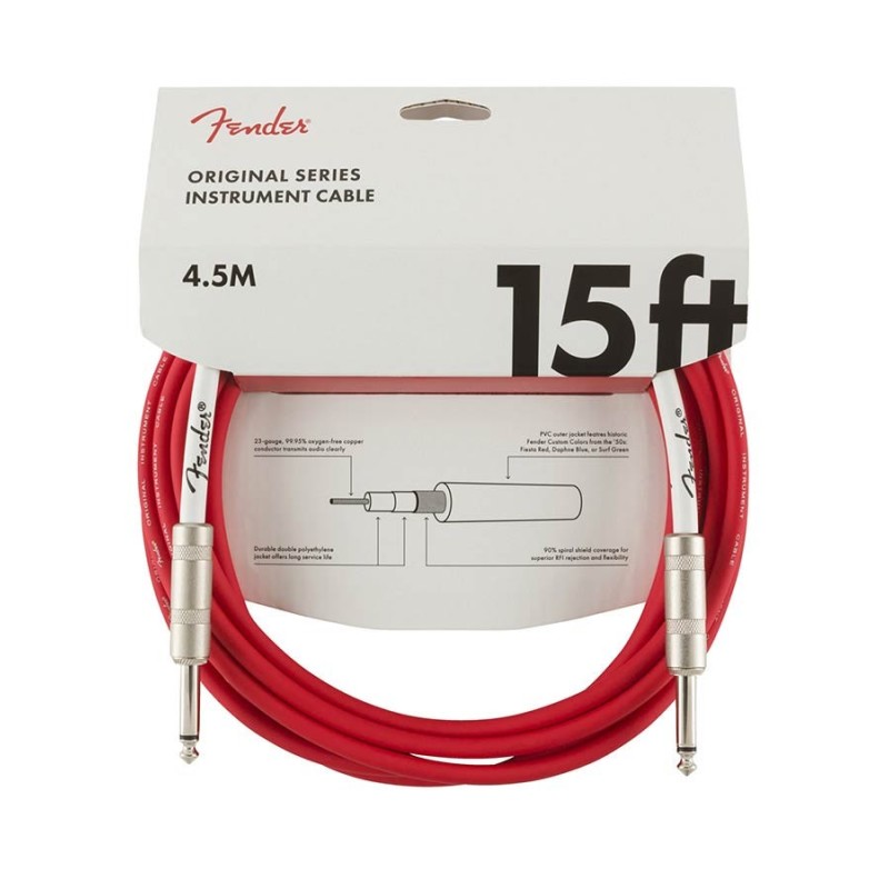 Cable jack/jack Fender 4.5m rojo fiesta